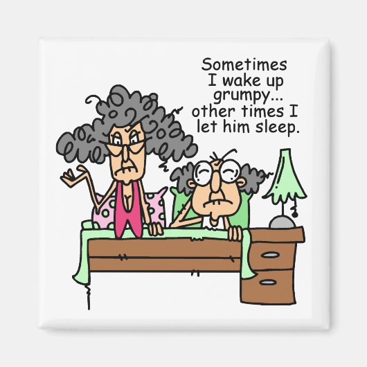 Humoraler Lass Grumpy Sleep Magnet (Vorne)