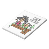 Humoraler Lass Grumpy Sleep Notizblock (Rotiert)