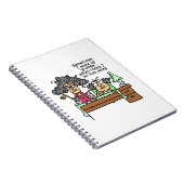 Humoraler Lass Grumpy Sleep Notizblock (Rechte Seite)