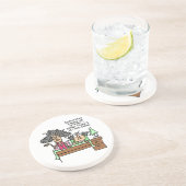 Humoraler Lass Grumpy Sleep Sandstein Untersetzer (Seite)