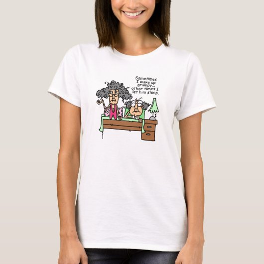 Humoraler Lass Grumpy Sleep T-Shirt (Vorderseite)