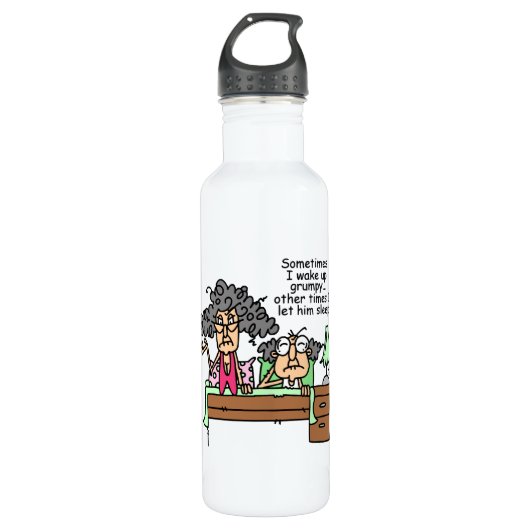 Humoraler Lass Grumpy Sleep Trinkflasche (Vorderseite)