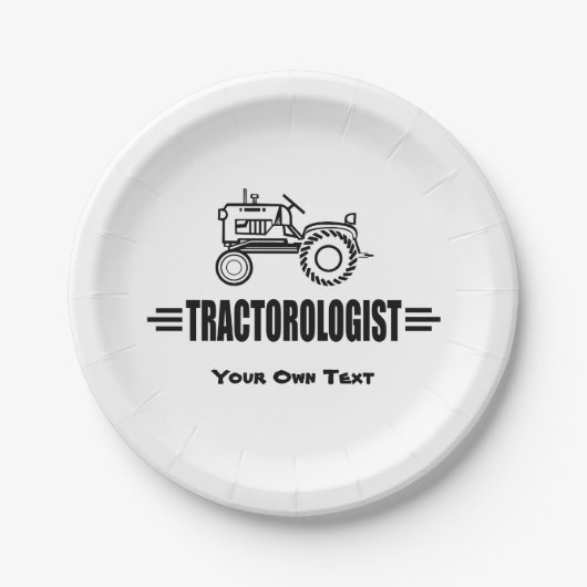 Humoraler maßgeschneiderter IT-Traktor Pappteller (Vorderseite)