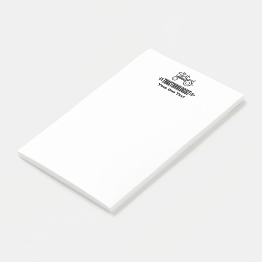 Humoraler maßgeschneiderter IT-Traktor Post-it Klebezettel (angewinkelt)