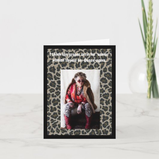 Humoraler Name für ältere Frauen Karte (Vorderseite)