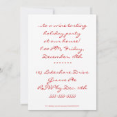 Humoraler Port Wein Cartoon Degustation oder Bon V Einladung (Rückseite)