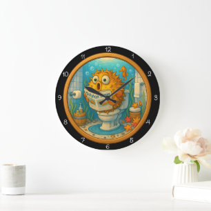 Humoraler Puffer Große Wanduhr