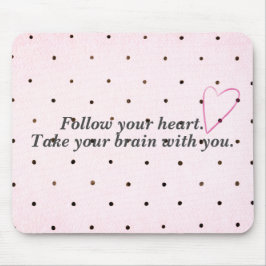 Humoraler Rat zu Polka Dosen mit Herz Mousepad