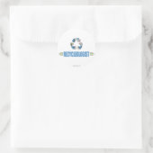 Humoraler Recycle Runder Aufkleber (Tasche)
