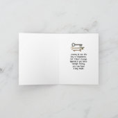 Humoraler Schlüssel zur Grußkarte Karte (Innenseite)