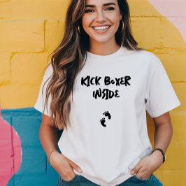 Humoraler Schwangerschaftsabdruck schwarz T-Shirt