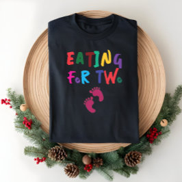 Humoraler Schwangerschaftsfingerabdruck farbig T-Shirt