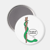 Humoraler Stab von Asclepius Magnet (Vorderseite/Rückseite)