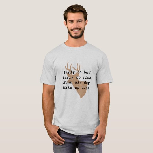 Humoraler T - Shirt der Hirschjagd (Vorne ganz)