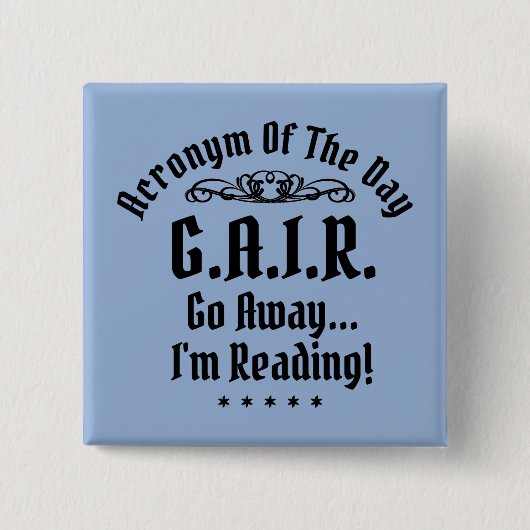 Humoraler Text mit Akronym Button (Vorderseite)