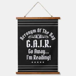 Humoraler Text mit Akronym Wandteppich Mit Holzrahmen