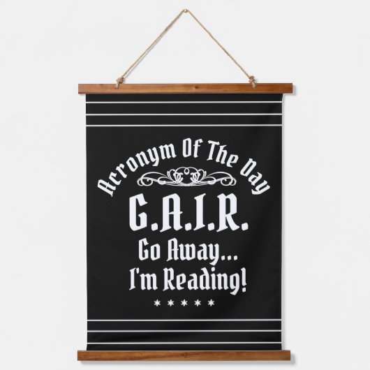 Humoraler Text mit Akronym Wandteppich Mit Holzrahmen (Vorderseite)