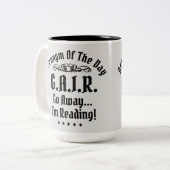 Humoraler Text mit Akronym Zweifarbige Tasse (Vorderseite Links)