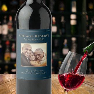 Humoraler Vintager Vater oder Großformat Tradition Weinetikett