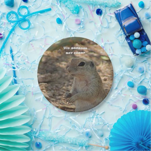 Humorales Adorable Grosshörnchen-Foto Südwestlich Pappteller (Party)