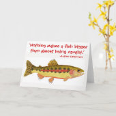Humorales Angelziffer mit Trout Artwork Karte (Gelbe Blume)