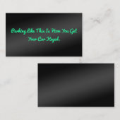 Humorales Bad Parking Visitenkarte (Vorne/Hinten)