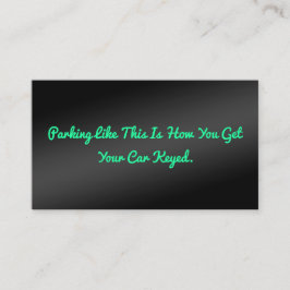 Humorales Bad Parking Visitenkarte