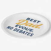 Humorales "BEST VATER EVER" Party Plate Pappteller (Schrägansicht)