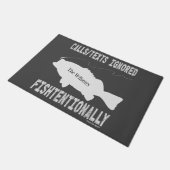 Humorales Design von White Text-Anführungszeichen Fußmatte (Schrägansicht)