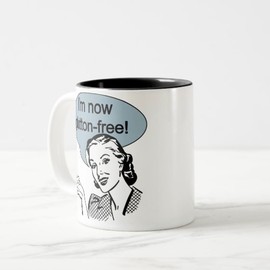 Humorales Dieting Glutton Free Zweifarbige Tasse (Vorderseite Links)