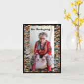 Humorales Erntedank Dinner Karte (Gelbe Blume)