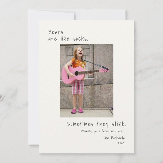 Humorales Foto Feiertagskarte (Vorderseite)