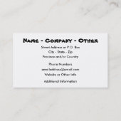 Humorales Gaming Visitenkarte (Rückseite)