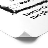 Humorales Generikales Protestzeichen Poster (Ecke)