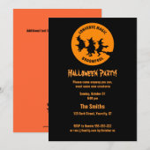 Humorales Halloween-Party Einladung (Vorne/Hinten)