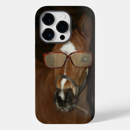 Humorales Horse Foal Rauch Kigar Handy Fall Case-Mate iPhone Hülle (Rückseite)