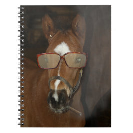 Humorales Horse Foal Smoking Cigar Spiral Notebook Notizblock