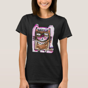 Humorales Katzenportrait meow kitten c T-Shirt