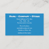 Humorales Kreuzfahrtschiff Visitenkarte (Rückseite)