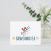 Humorales Nähen Postkarte (Stehend Vorderseite)