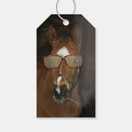 Humorales Pferdfoal-Rauchen - Zigarrengeschenk-Tag Geschenkanhänger