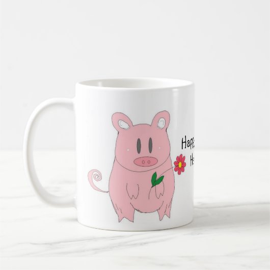 Humorales Piggy Kaffeetasse (Links)