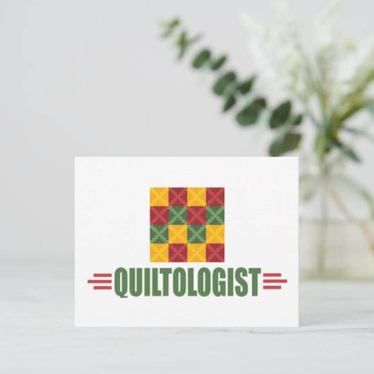 Humorales Quiltieren Postkarte (Stehend Vorderseite)