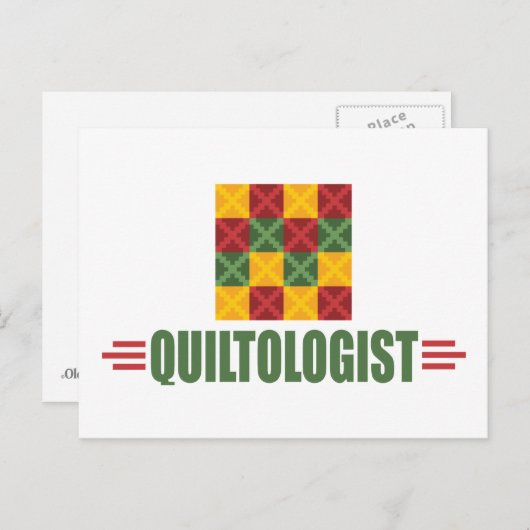 Humorales Quiltieren Postkarte (Vorne/Hinten)