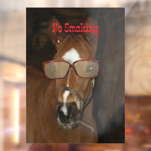 Humorales Rauch von Pferden Fensteraufkleber (Blatt 2)