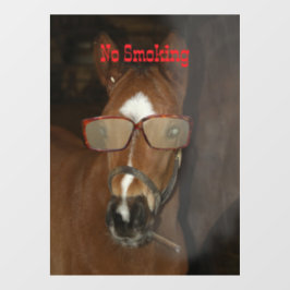 Humorales Rauch von Pferden Fensteraufkleber