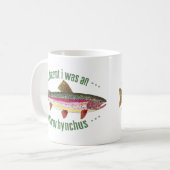 Humorales Regenbogenforelle-Design Kaffeetasse (Vorderseite Links)