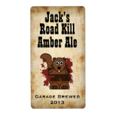 Humorales Road-Kill-Zuhause-Brew-Bierlabel (Vorne)