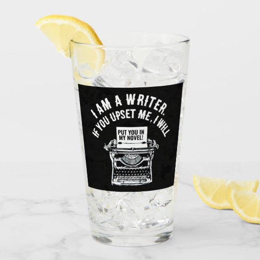 Humorales Schriftstellerangebot Glas (Vorderseite Ice)