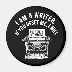 Humorales Schriftstellerangebot Magnet